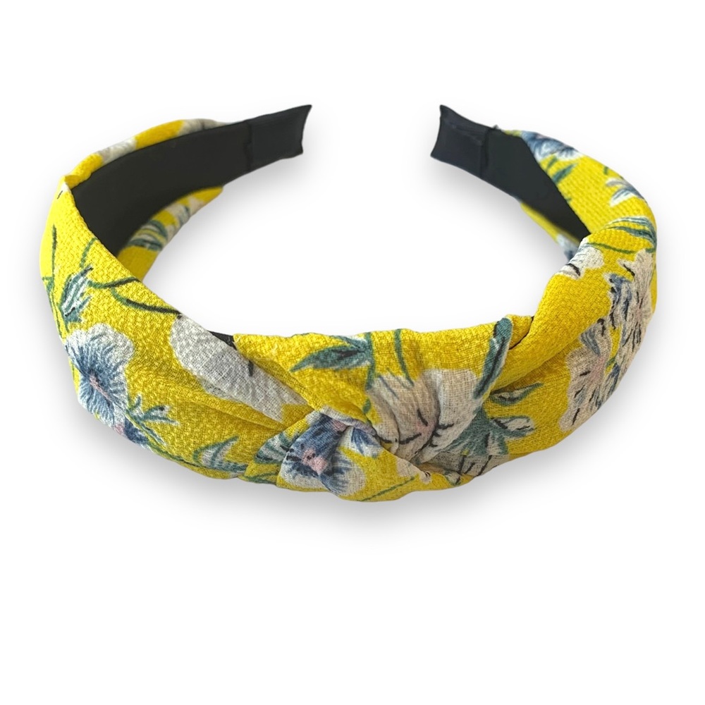NWOT Women’s Yellow Floral Knotted Fabric Headband